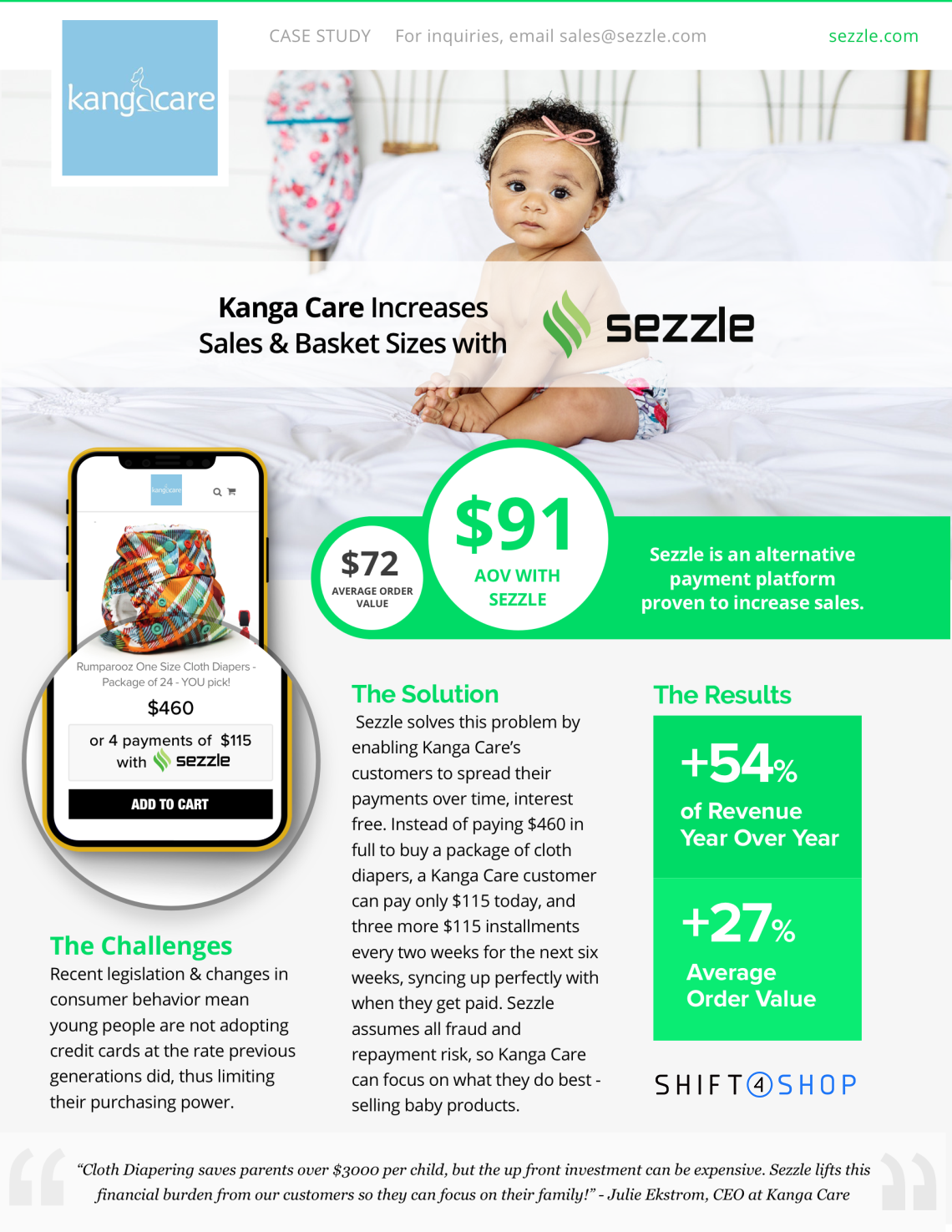 Kanga Care Sezzle Case Study